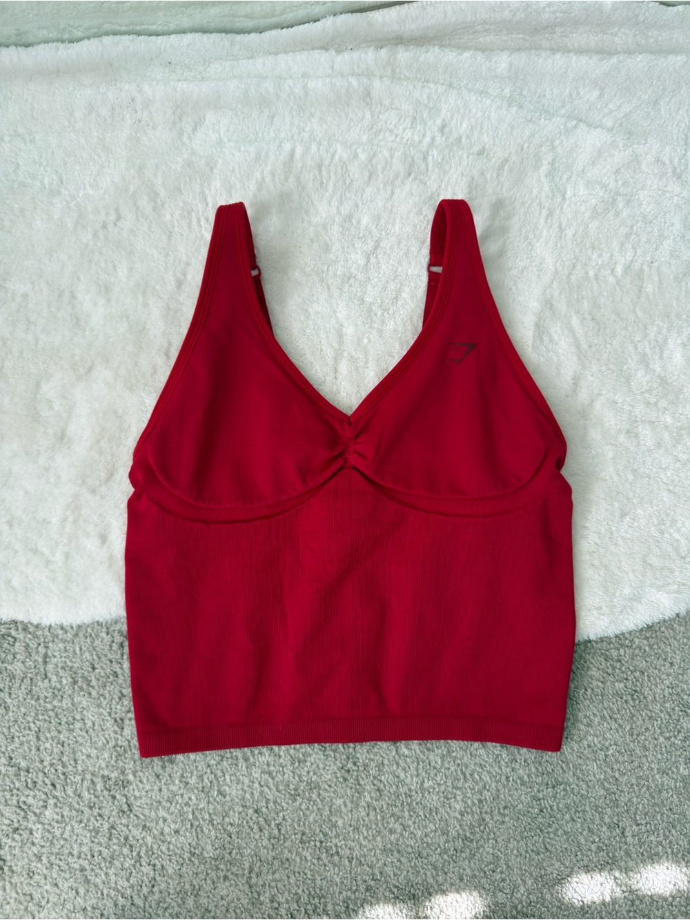 Gymshark Red Seamless Sports Crop Tank